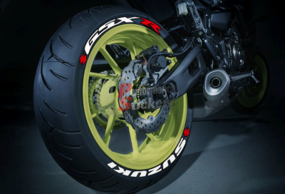 Suzuki GSX-R + Logo Red, Set For 2 Tires Both Sides Left And Right (1923)
