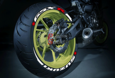 Suzuki GSX-R + Stripes + Logo Red, Set For 2 Tires Both Sides Left And Right (1924)