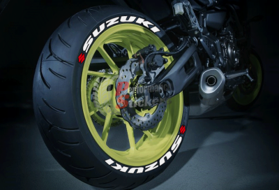 Suzuki + Logo Red, Set For 2 Tires Both Sides Left And Right (1917)