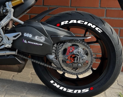 Suzuki Racing + Logo Red, Set For 2 Tires Both Sides Left And Right (1931)