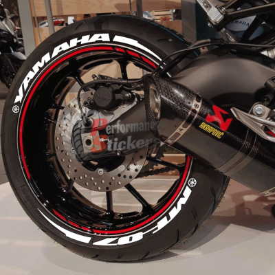 Yamaha MT-07 + Stripes + Logo, Set For 2 Tires Both Sides Left And Right (1942)