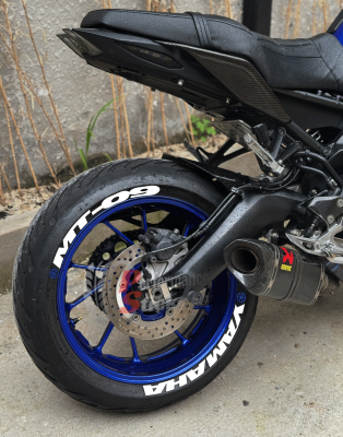 Yamaha MT-09 + Logo blue, Set For 2 Tires Both Sides Left And Right (1943)