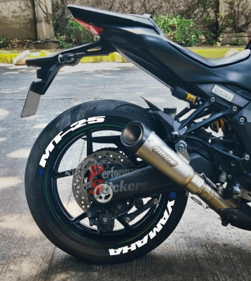 Yamaha MT-25 + Logo blue, Set For 2 Tires Both Sides Left And Right (1939)